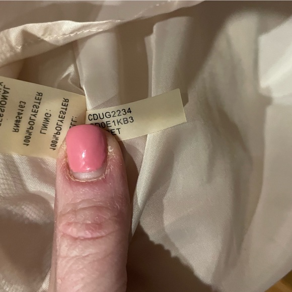 Calvin Klein Strapless Cocktail Dress with Petal Appliqué in pale pink size 8 - Picture 6 of 9